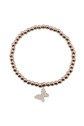 Crystalp Butterfly Guard Bracelet - Rose Gold
